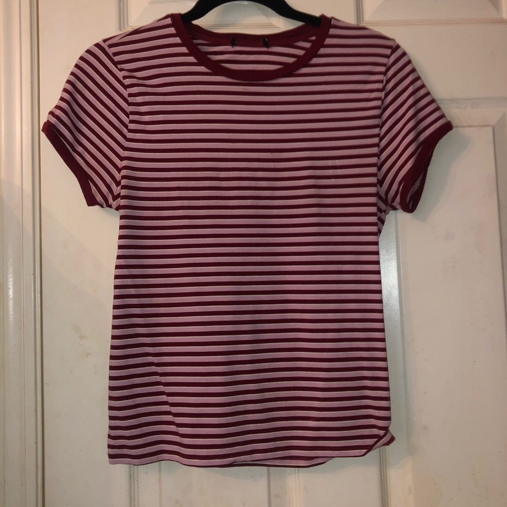 pink & maroon shirt